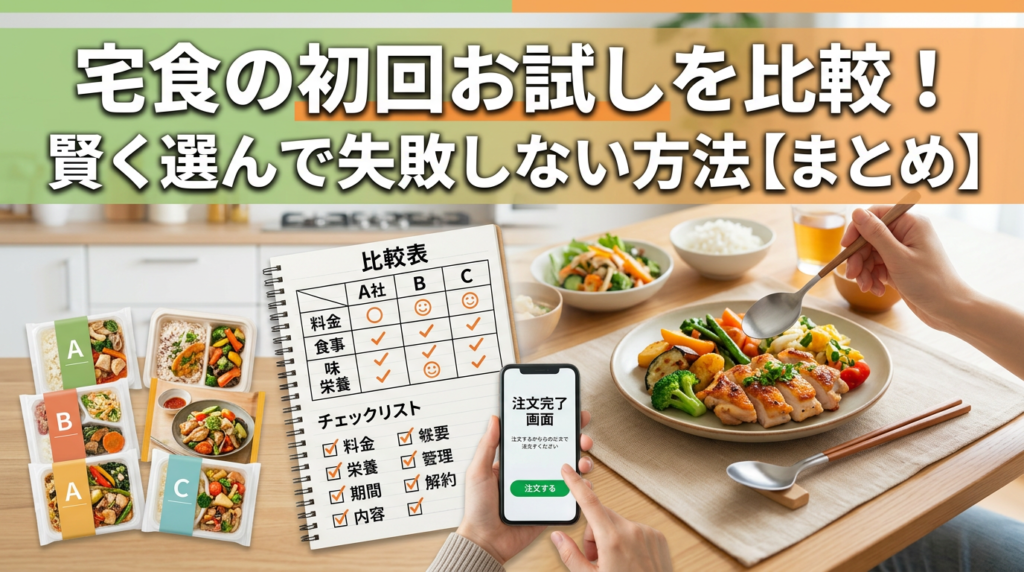 宅食の初回お試しを比較！